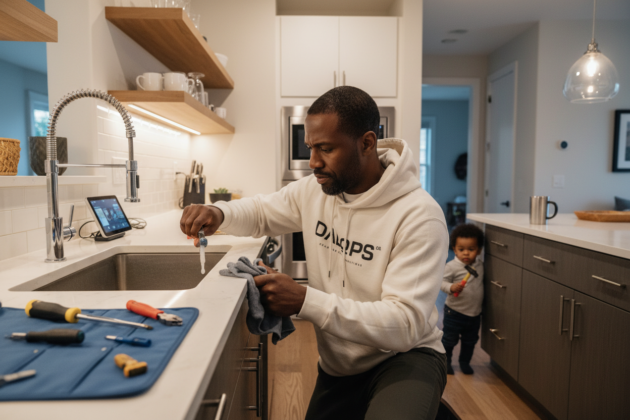 African American dad DIY