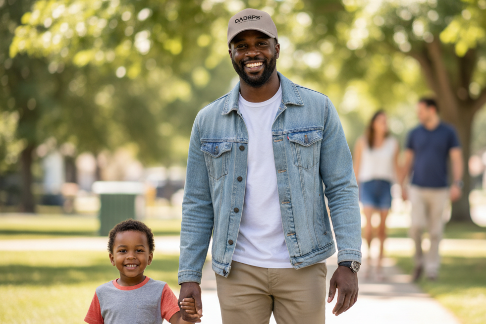 African American dad park
