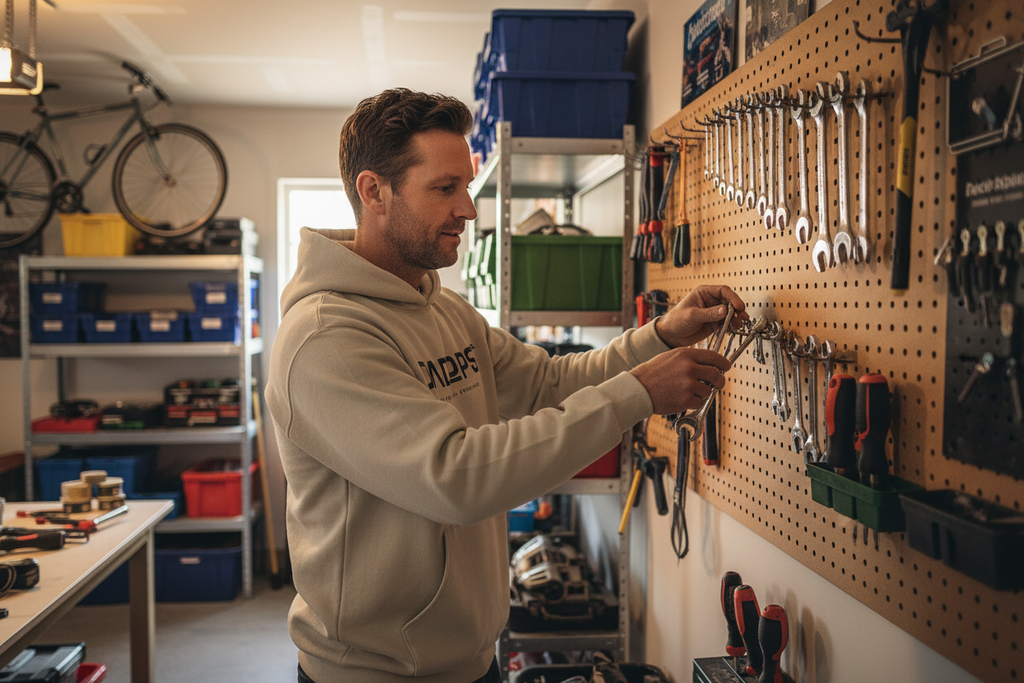 White dad garage organisation