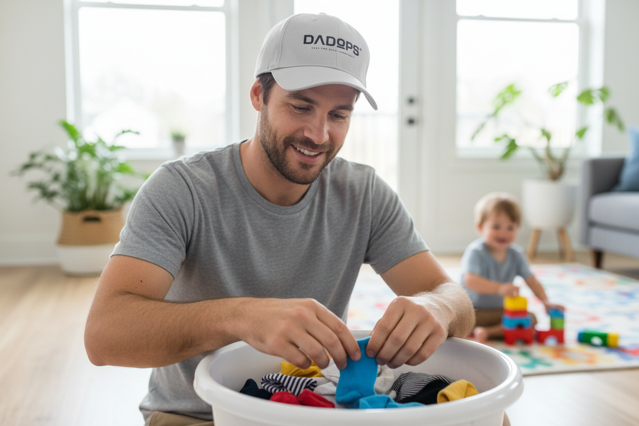 White dad laundry
